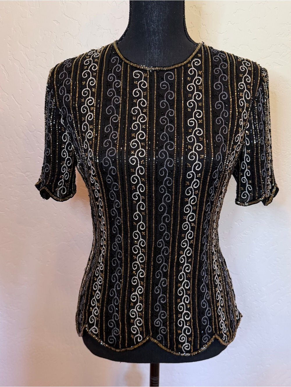 Vintage Stenay Beaded Top